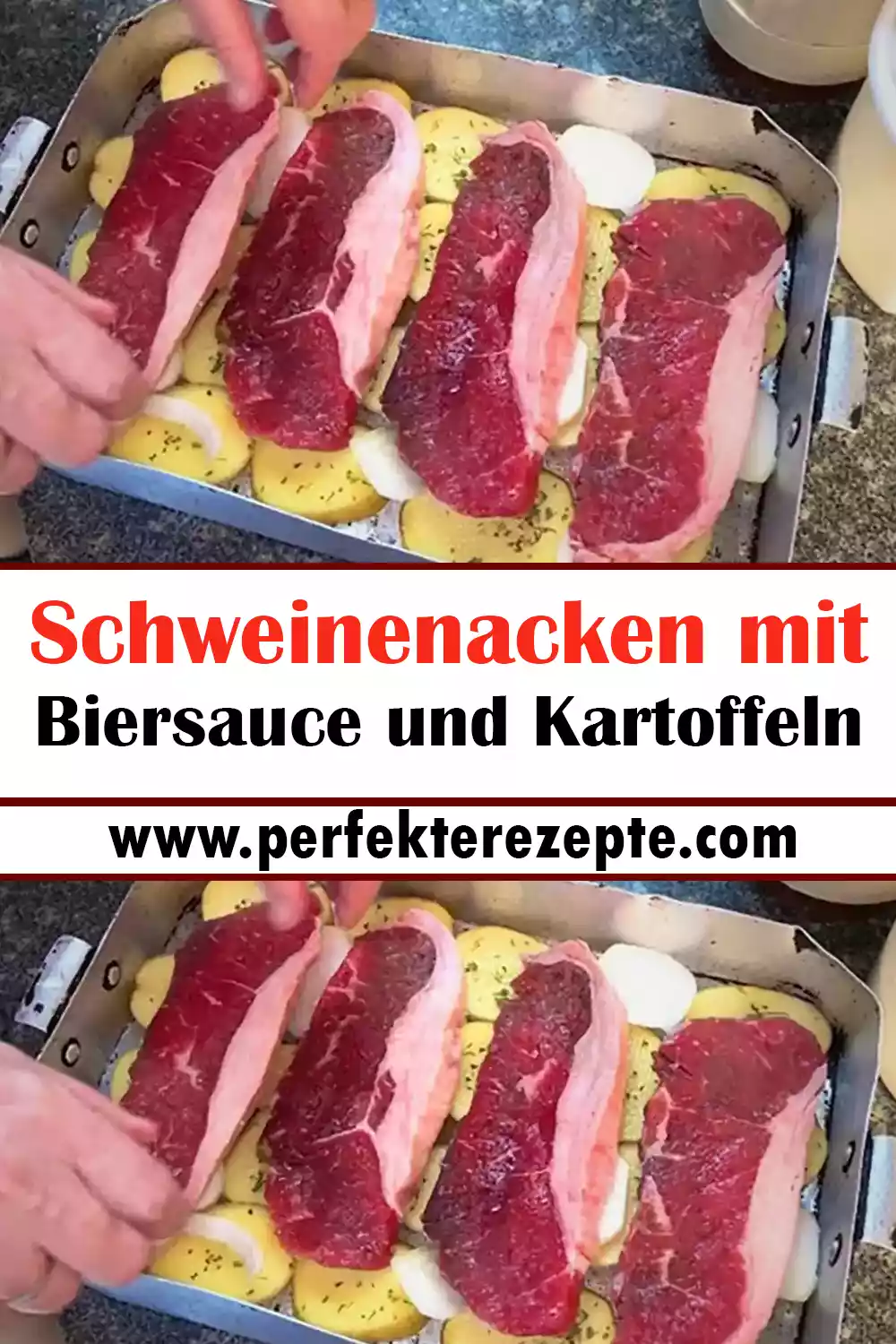 Schweinenacken mit Biersauce und Kartoffeln Rezept