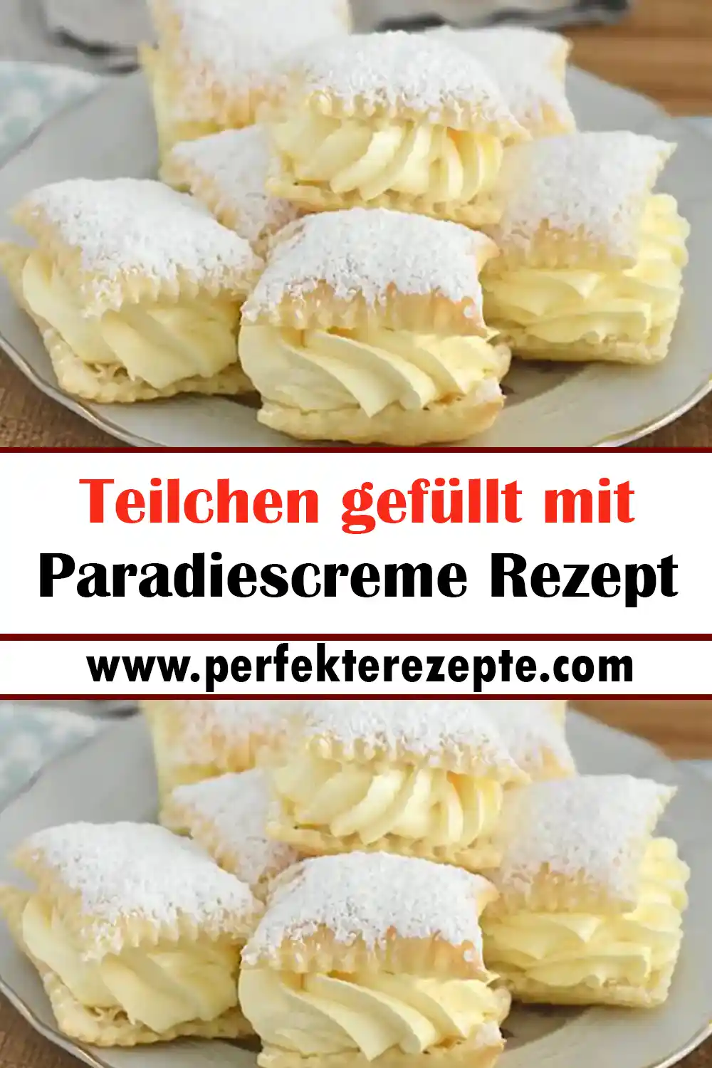 Teilchen gefüllt mit Paradiescreme Rezept