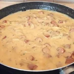 Würstchen Senf Gulasch mit Penne Rezept