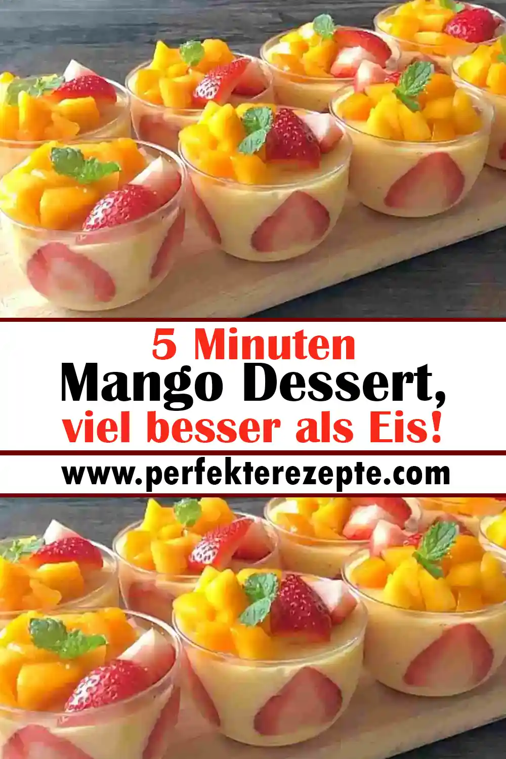 5 Minuten Mango Dessert Rezept, viel besser als Eis!