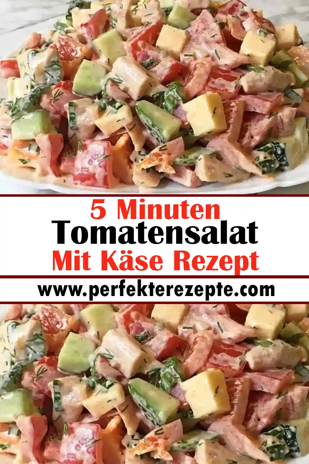 5 Minuten Tomatensalat Mit Käse Rezept