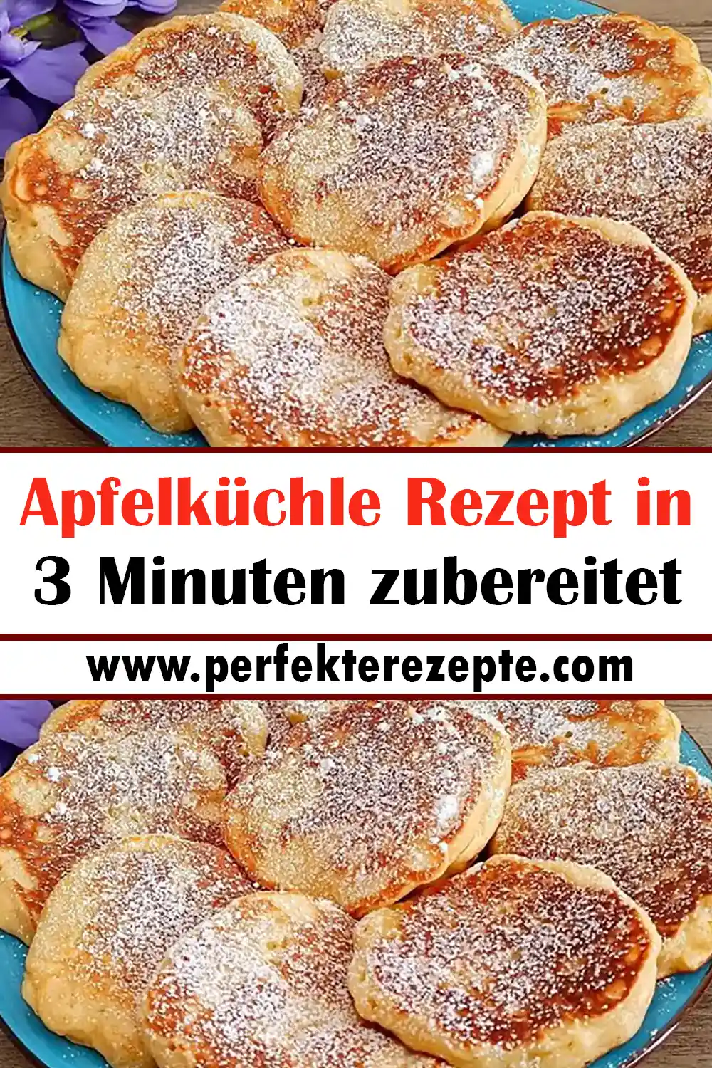 Apfelküchle Rezept in 3 Minuten zubereitet, Superlecker!