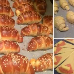 Croissants mit Salami und Käse gefüllt Rezept