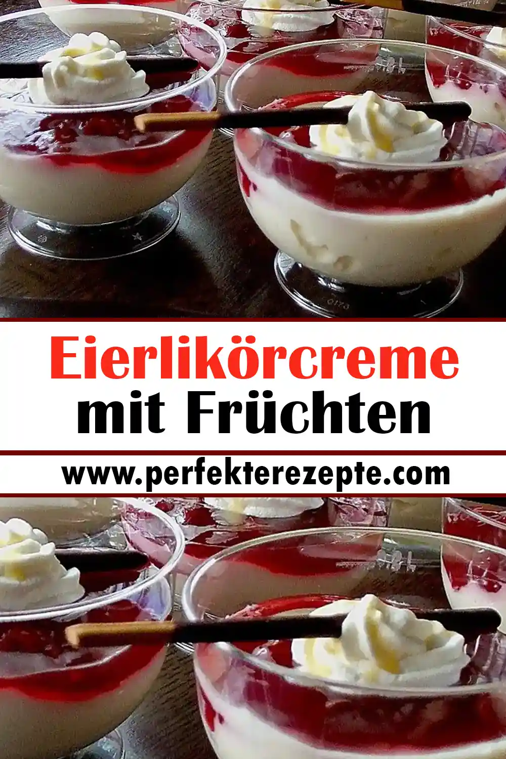 Eierlikörcreme mit Früchten Rezept