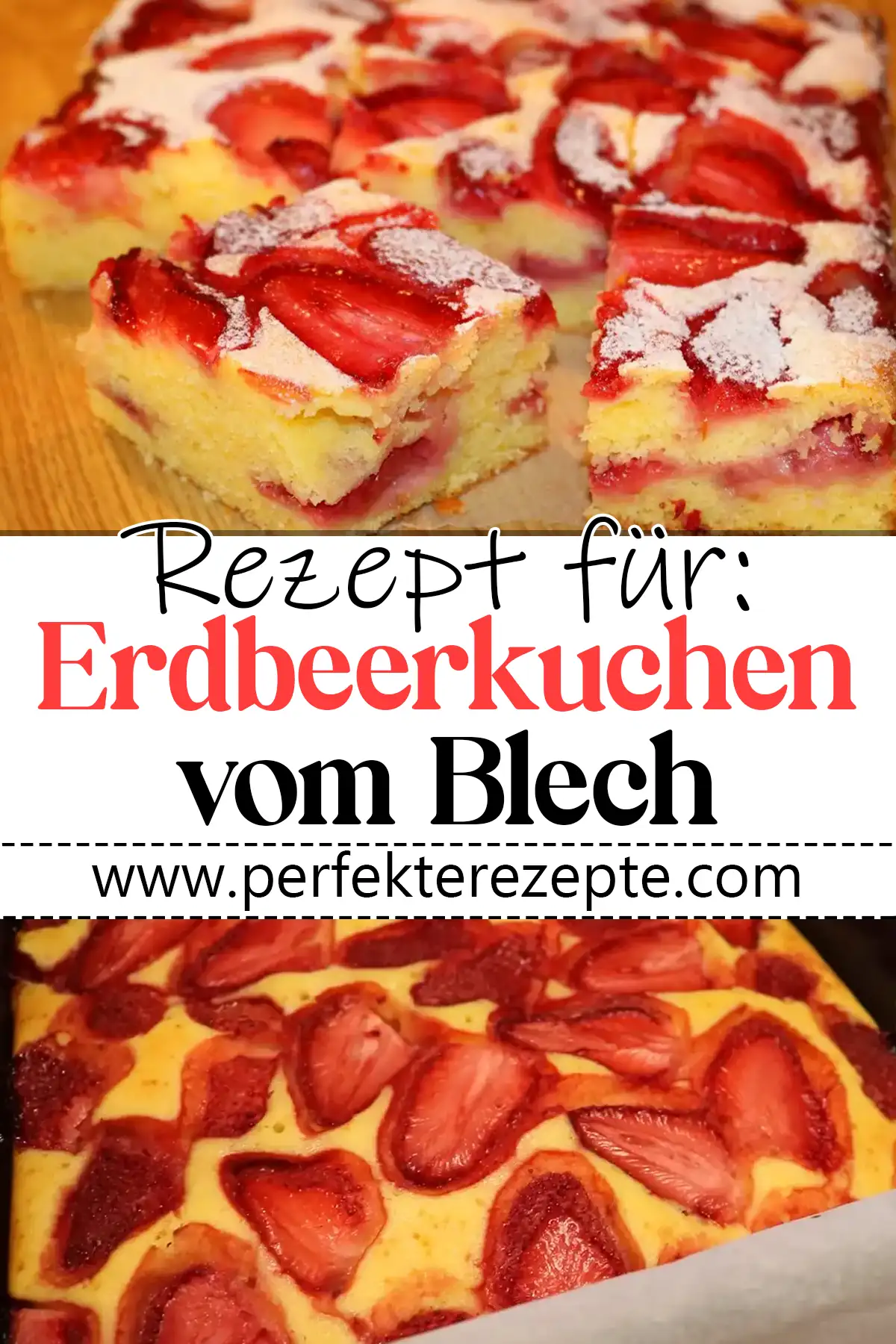 Erdbeerkuchen vom Blech Rezept