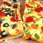 Faule Party-Pizza Rezept aus einem Baguette, in wenigen Minuten zubereitet