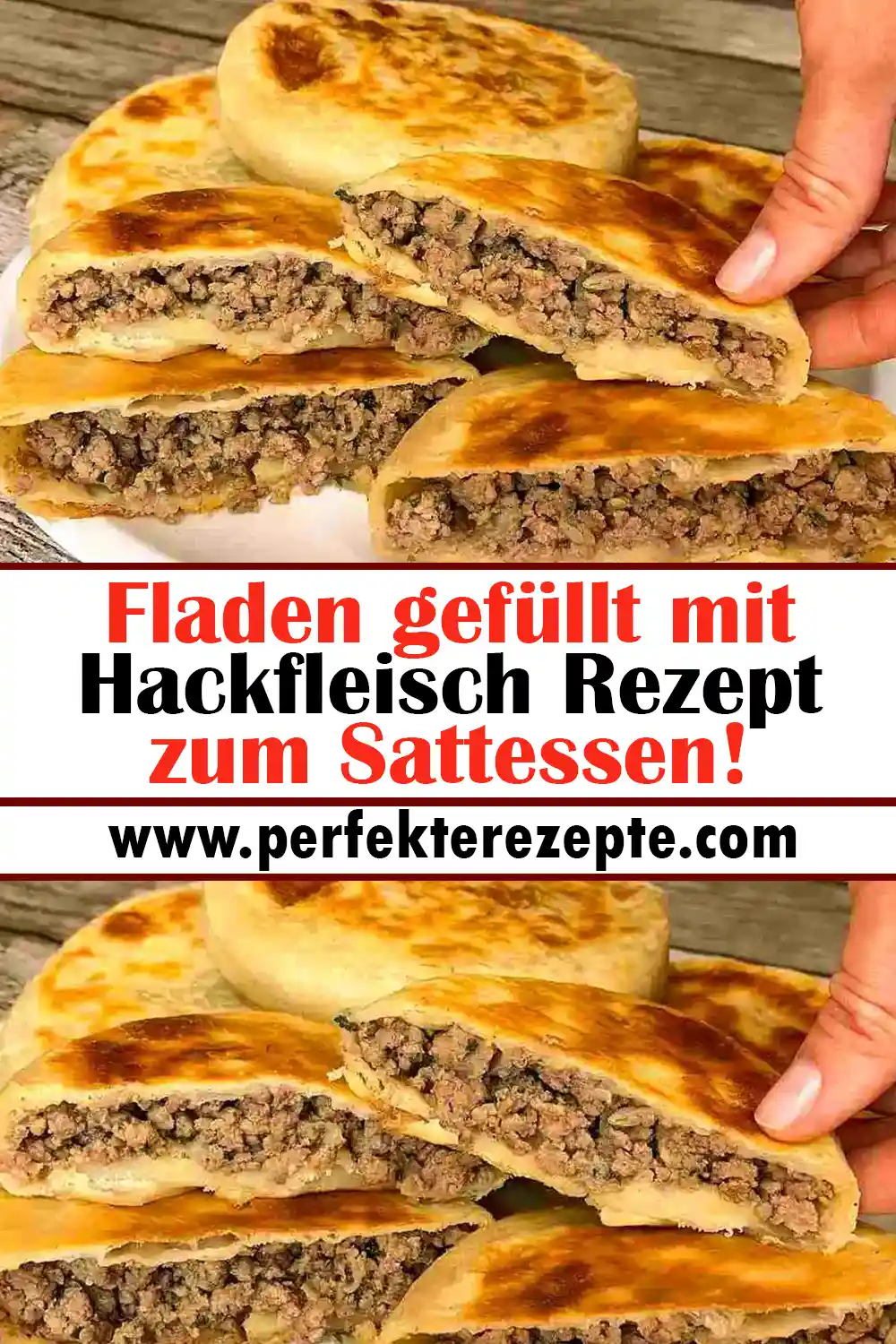 Fladen gefüllt mit Hackfleisch Rezept zum Sattessen!