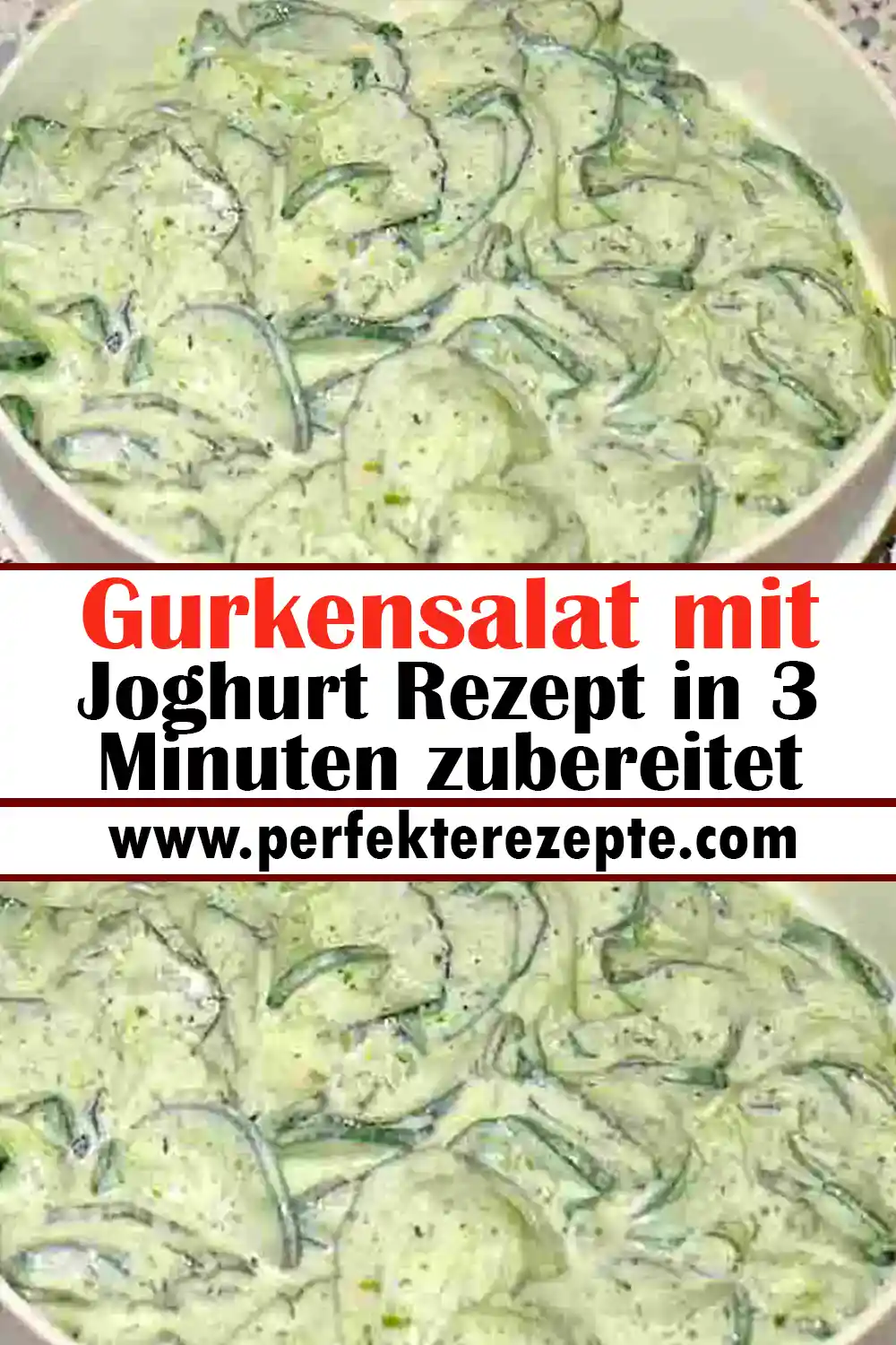 Gurkensalat mit Joghurt Rezept in 3 Minuten zubereitet