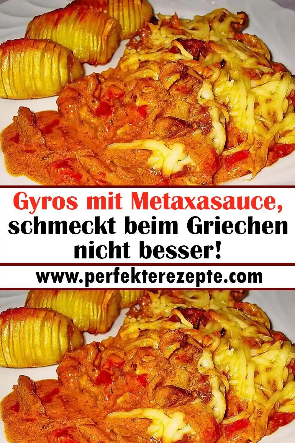 Gyros mit Metaxasauce, schmeckt beim Griechen nicht besser!