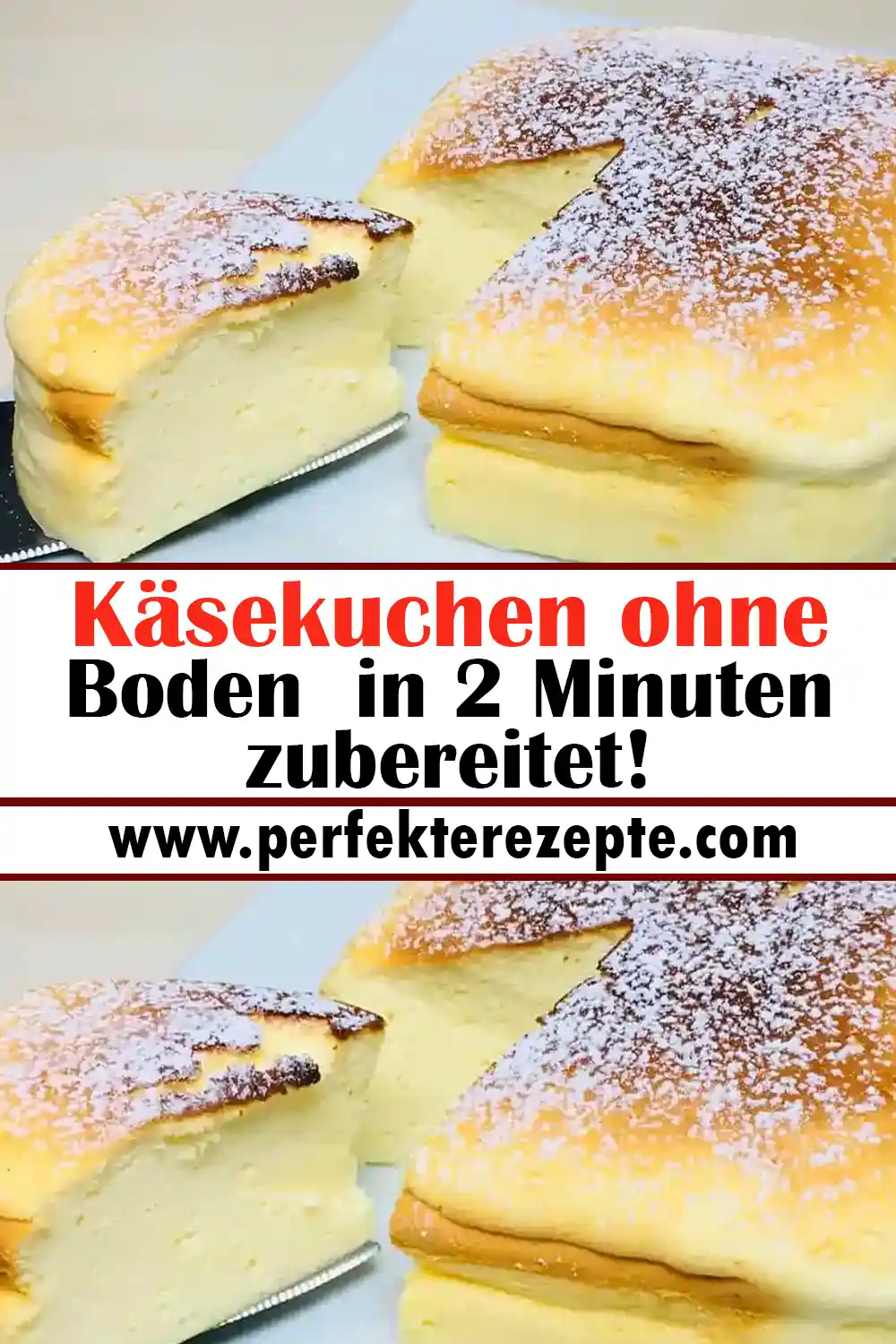 Käsekuchen ohne Boden Rezept in 2 Minuten zubereitet!