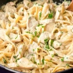 Nudeln mit Hähnchenbrust in Käsesoße Rezept