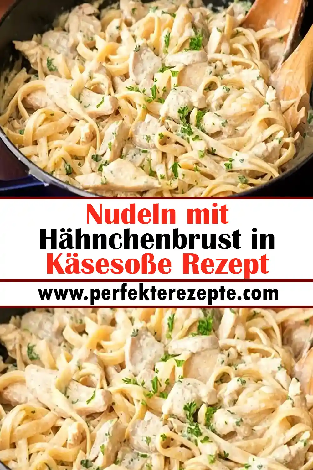 Nudeln mit Hähnchenbrust in Käsesoße Rezept