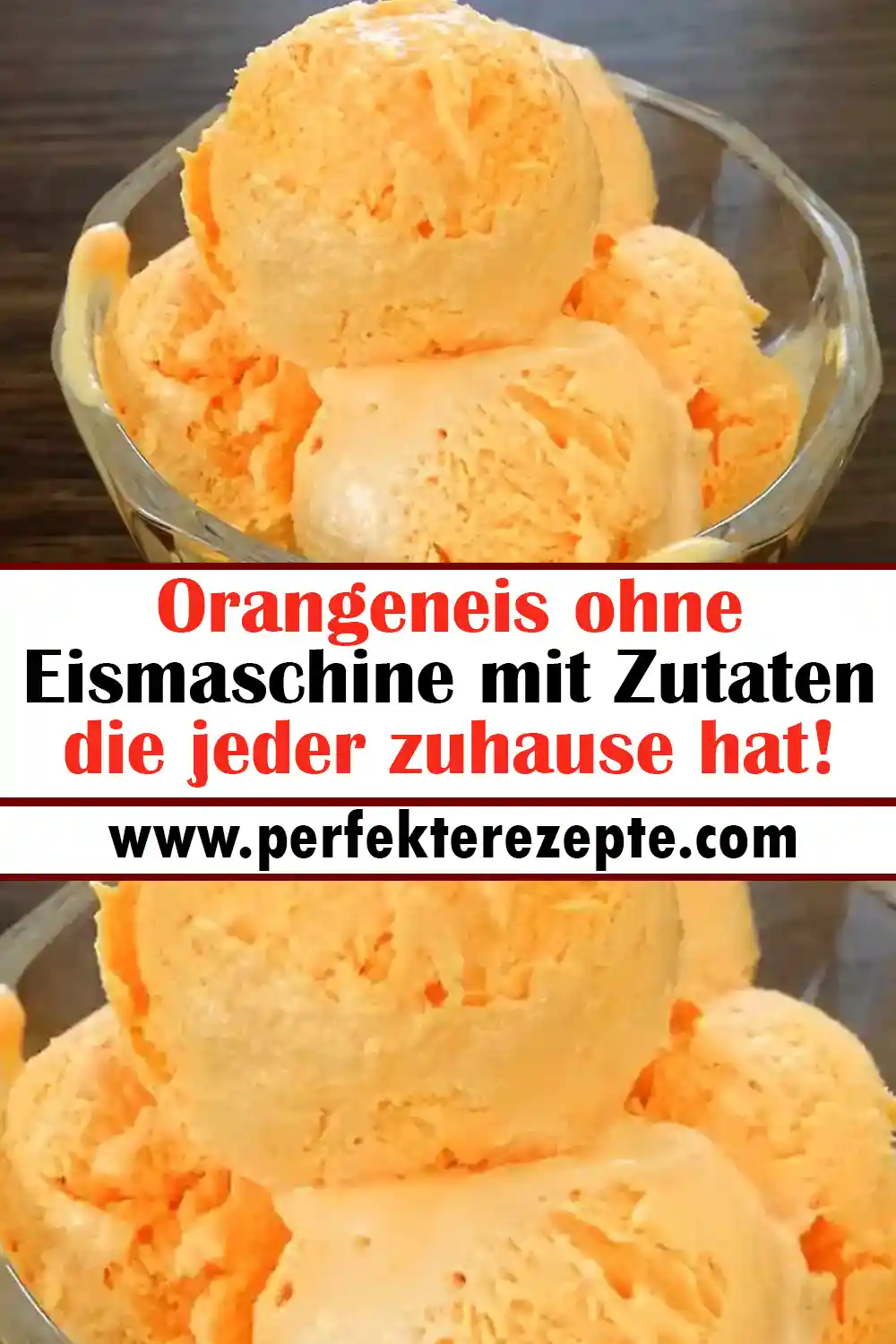 Orangeneis ohne Eismaschine Rezept mit Zutaten die jeder zuhause hat!