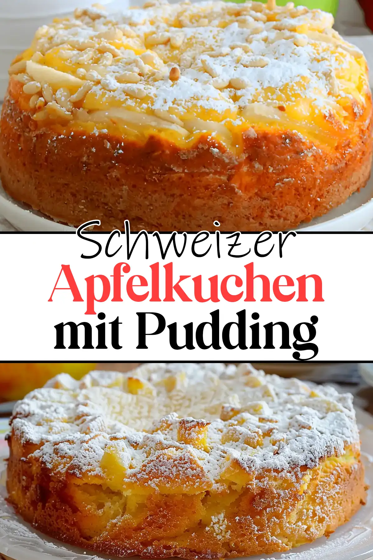 Schweizer Apfelkuchen mit Pudding Rezept