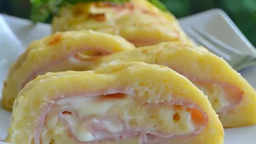 Super leckere Herzhafte Roulade mit Schinken und Käse Rezept