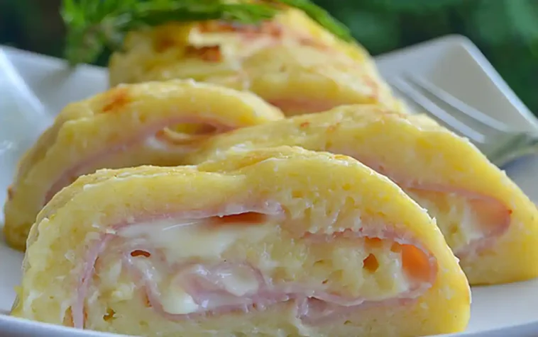 Super leckere herzhafte Roulade mit Schinken und Käse Rezept - Schnelle ...