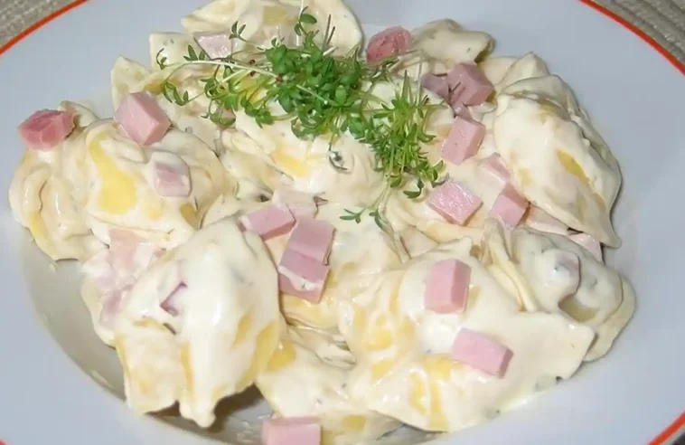 Tortellini mit Käse Sahne Soße Rezept