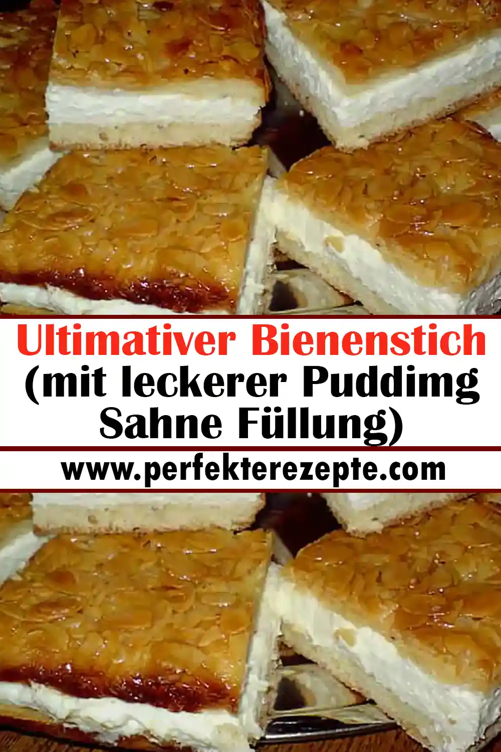 Ultimativer Bienenstich Rezept (mit leckerer Puddimg Sahne Füllung)