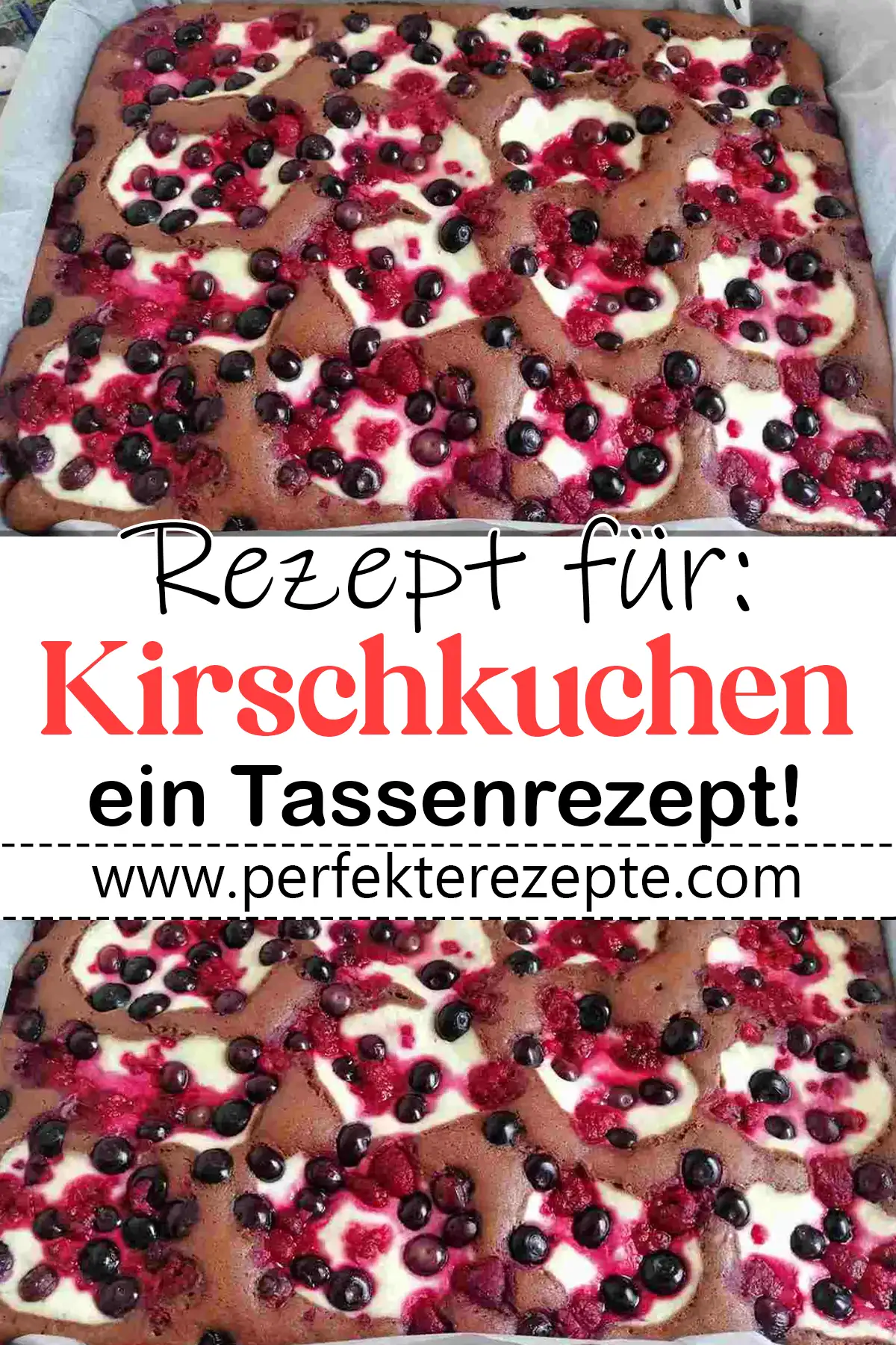 3 Minuten Kirschkuchen Rezept, ein Tassenrezept!