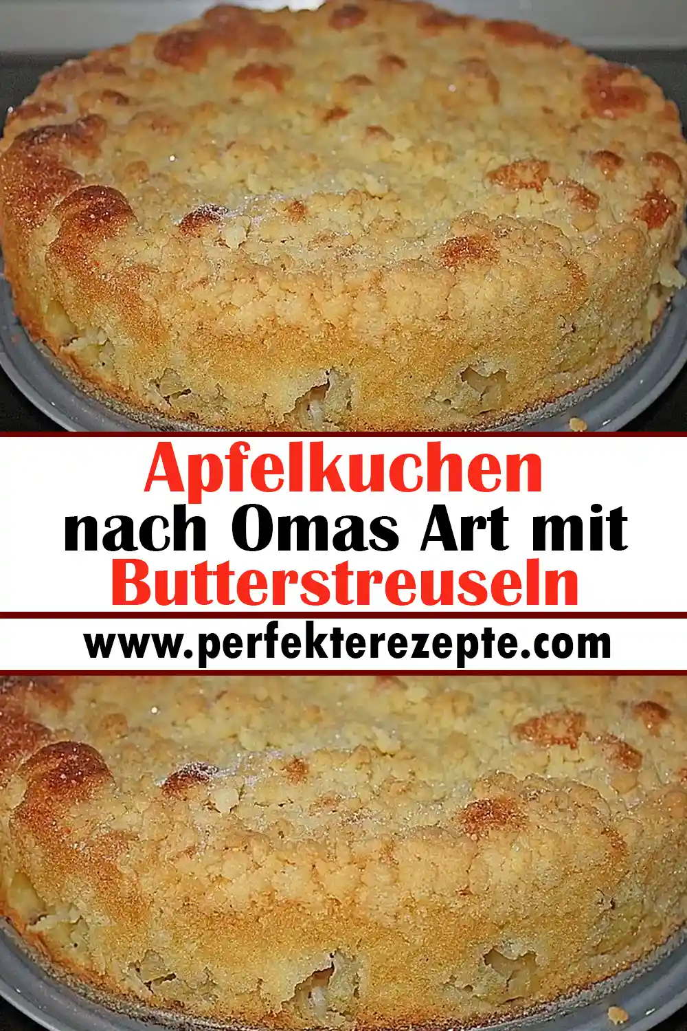 Apfelkuchen Rezept nach Omas Art mit Butterstreuseln