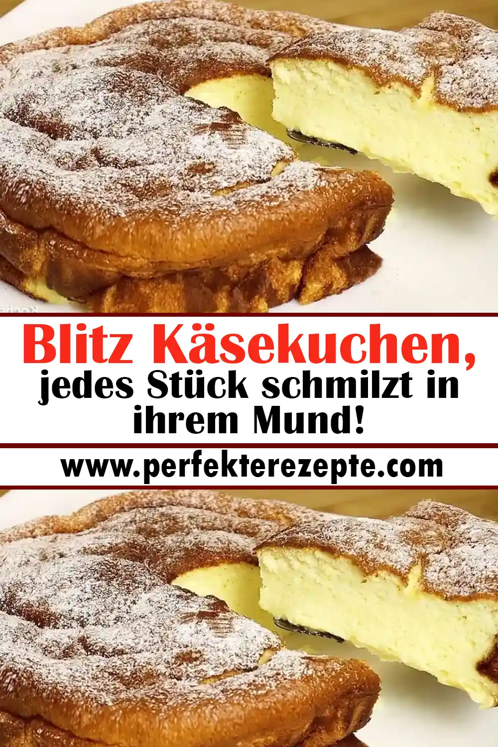 Blitz Käsekuchen Rezept, jedes Stück schmilzt in ihrem Mund!