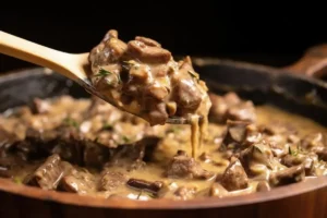 Boeuf Stroganoff Rezept, es schmeckt köstlich