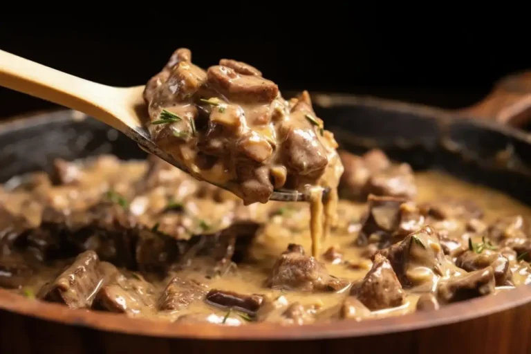 Boeuf Stroganoff Rezept, es schmeckt köstlich