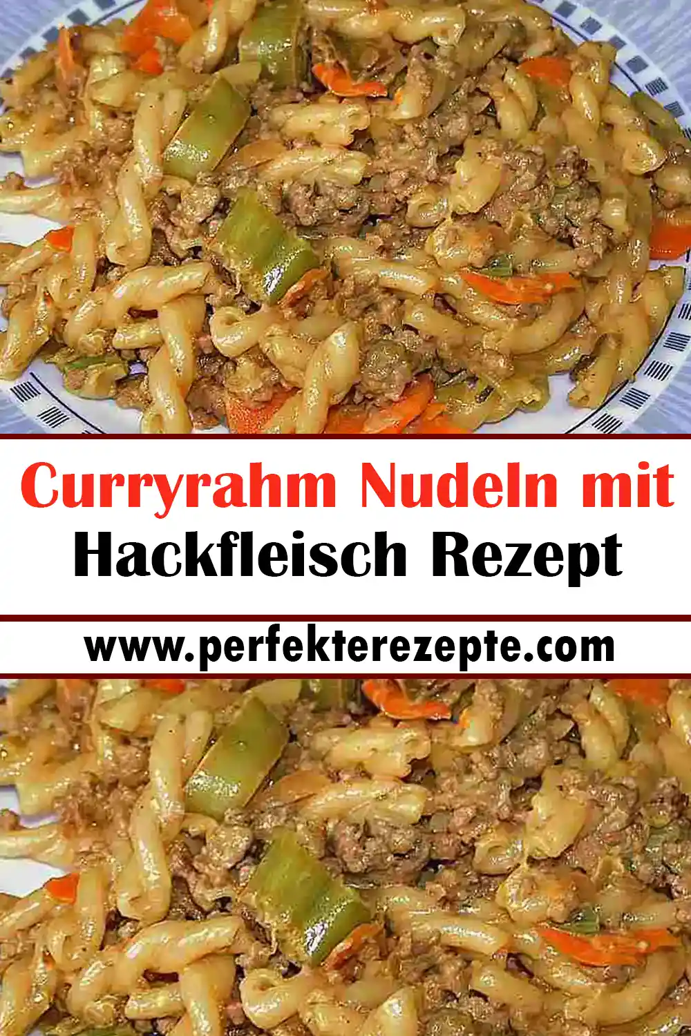 Curryrahm Nudeln mit Hackfleisch Rezept