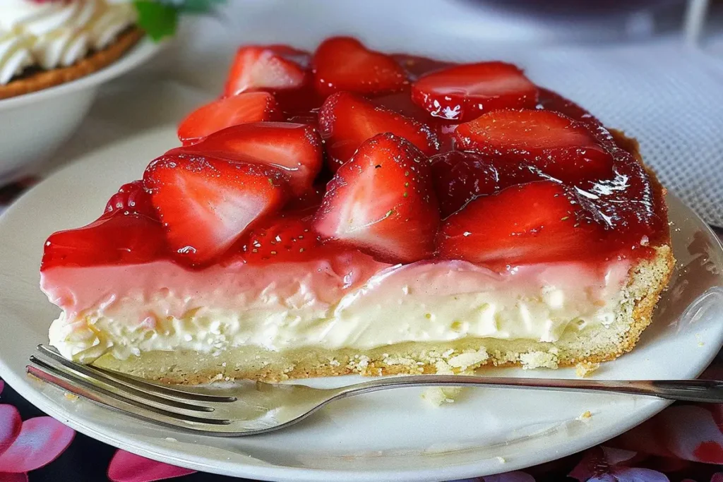Erdbeerkuchen mit Schmand-Vanillecreme Rezept