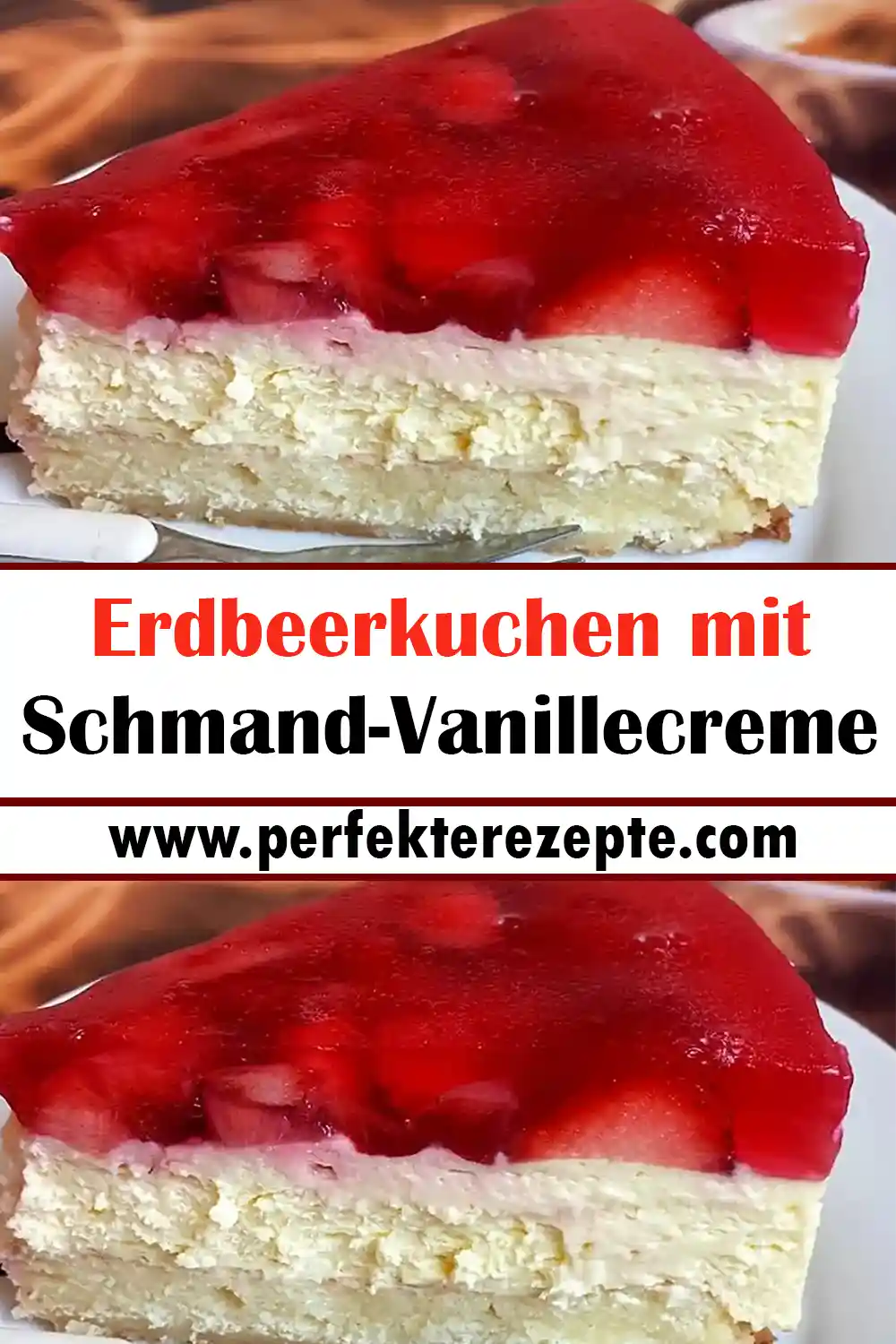 Erdbeerkuchen mit Schmand-Vanillecreme Rezept