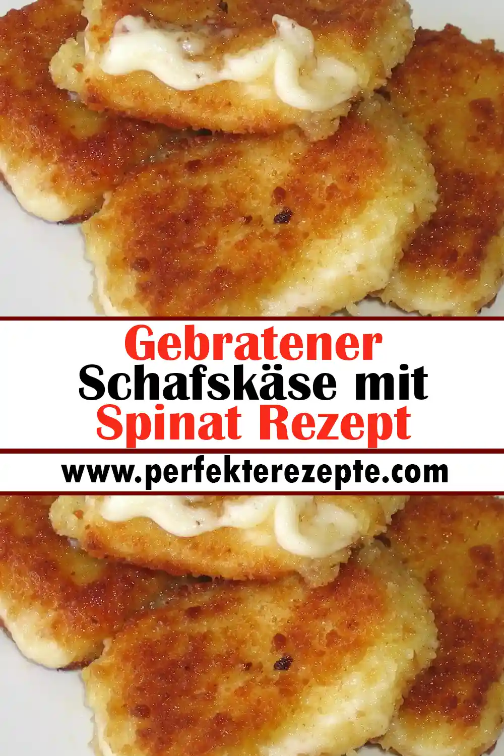 Gebratener Schafskäse mit Spinat Rezept