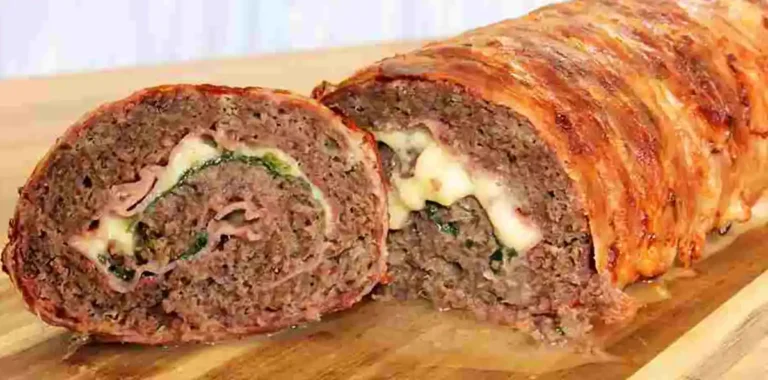 Hackfleisch Bacon-Käse-Rolle Rezept