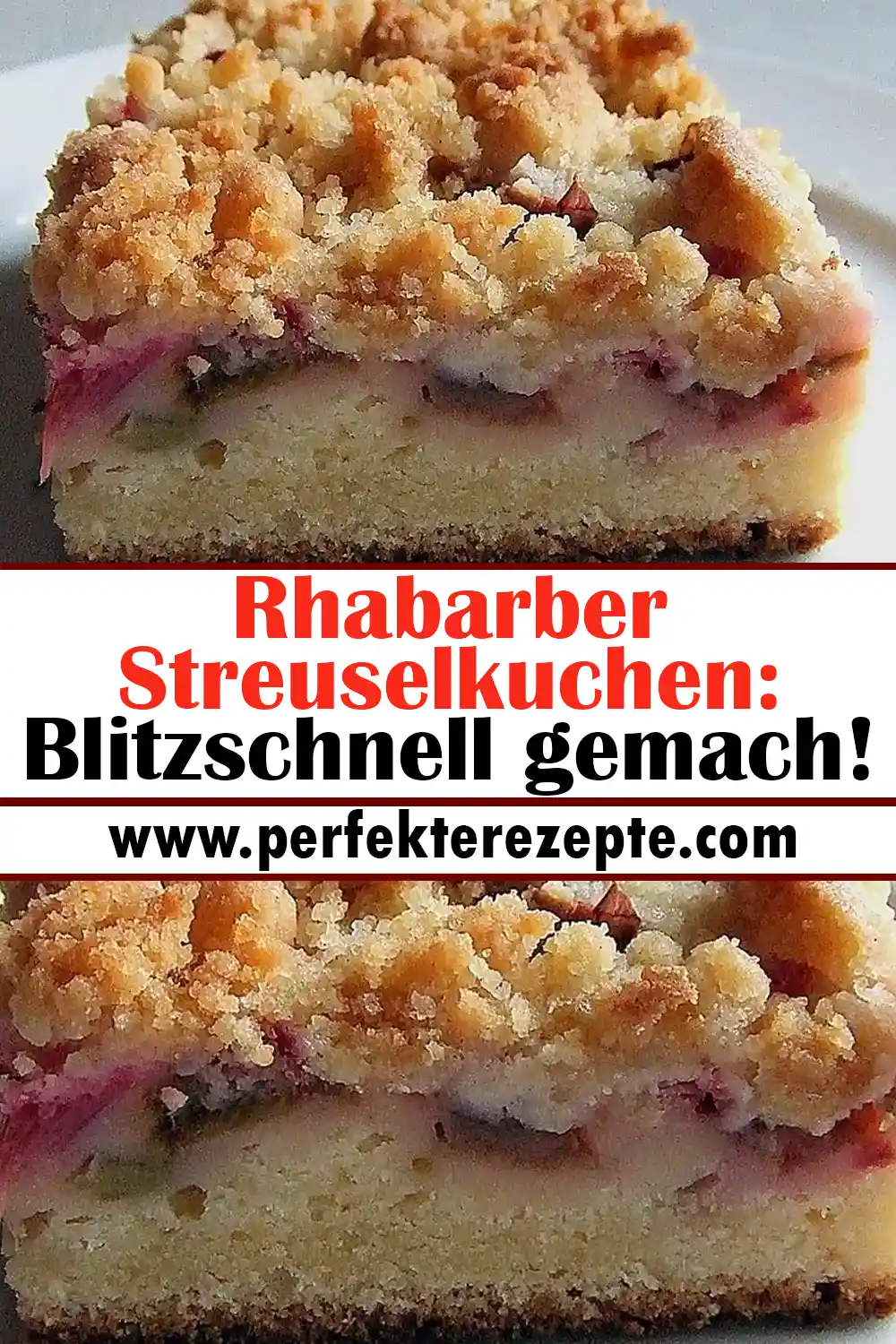 Rhabarber Streuselkuchen Rezept: Blitzschnell gemach!