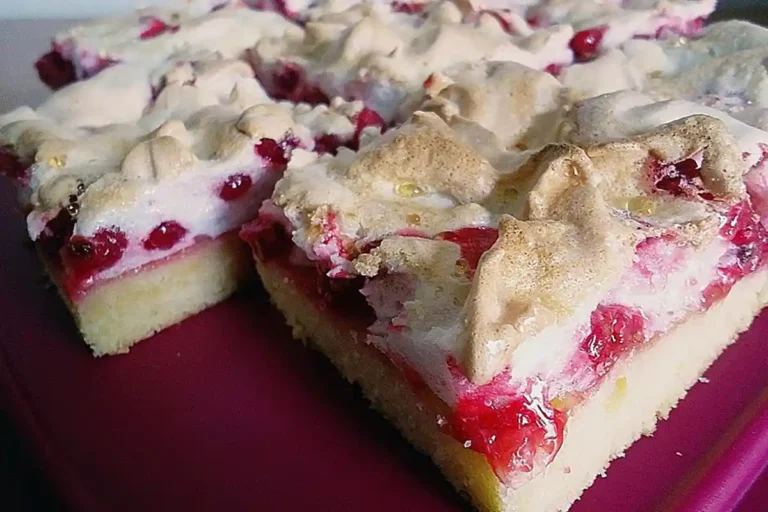 Ribiselkuchen Johannisbeerkuchen Rezept ein rasch zuzubereitender Kuchen