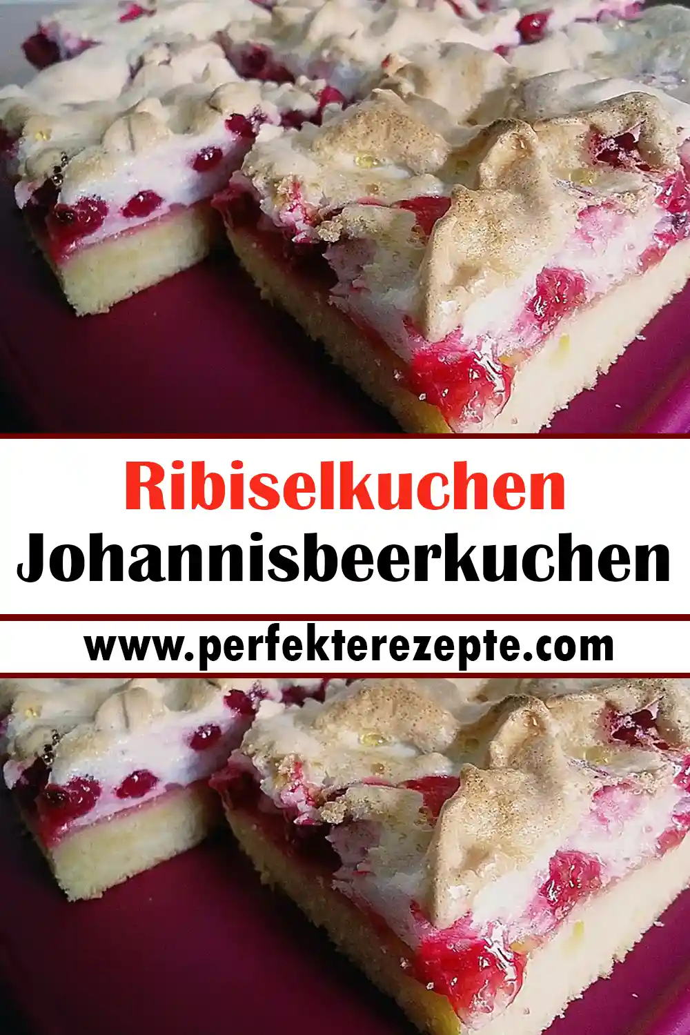 Ribiselkuchen Johannisbeerkuchen Rezept ein rasch zuzubereitender Kuchen