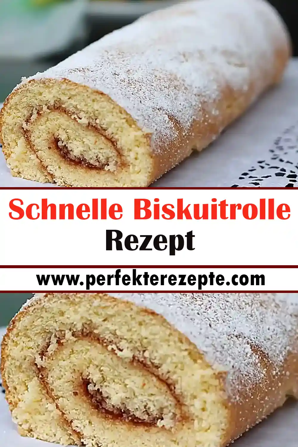 Schnelle Biskuitrolle Rezept