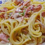 Spaghetti Mit Schinken Sahne-Sosse Rezept
