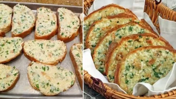 Überbackenes Brot mit gebackenem Knoblauch Rezept