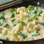 Blumenkohl Brokkoli Gemüse Mit Cremiger Käsesauce Rezept