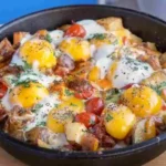 Bratkartoffeln mit Ei und Käse Rezept