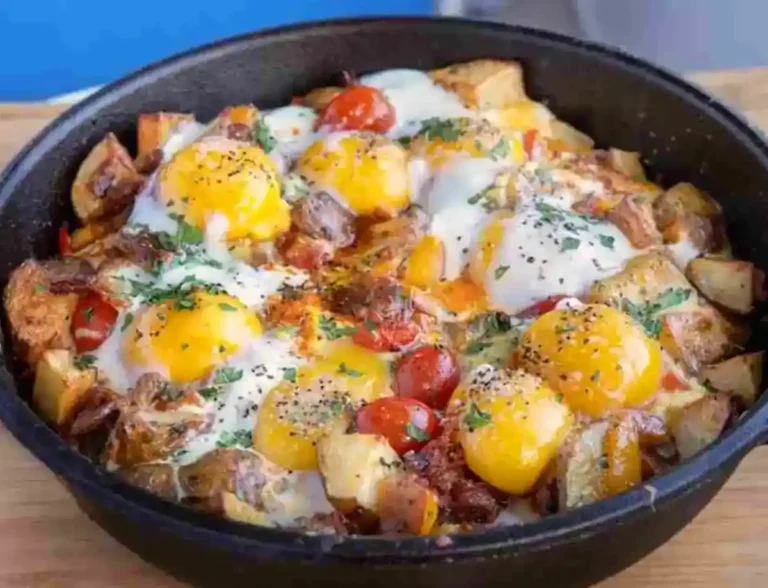 Bratkartoffeln mit Ei und Käse Rezept