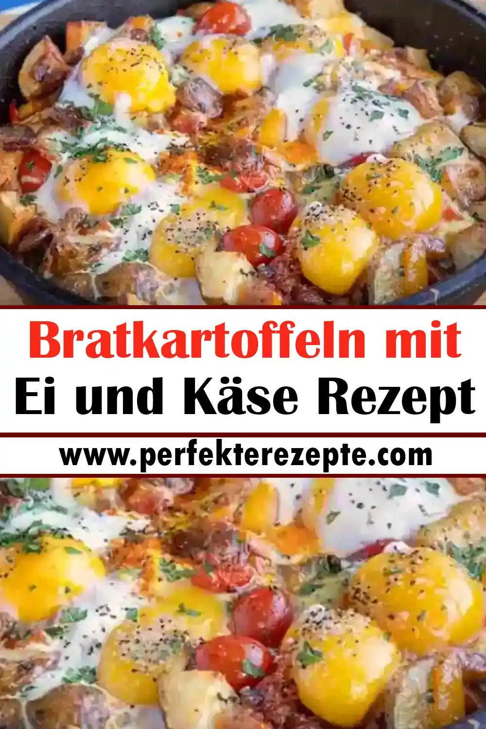Bratkartoffeln mit Ei und Käse Rezept
