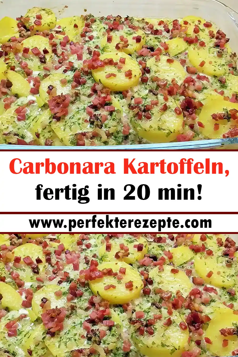 Carbonara Kartoffeln Rezept, fertig in 20 min!