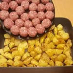 Hackbällchen Mit Kartoffeln Aus Dem Backofen Rezept