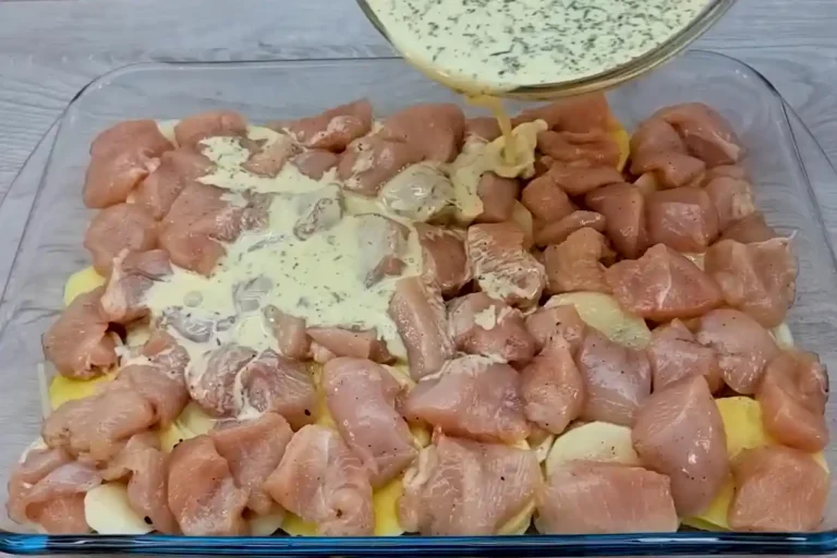 Hähnchen Kartoffel Gratin Rezept, könnte ich gerade jeden Tag essen!