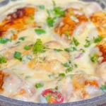 Hähnchenbrust in cremiger Knoblauch Parmesansoße