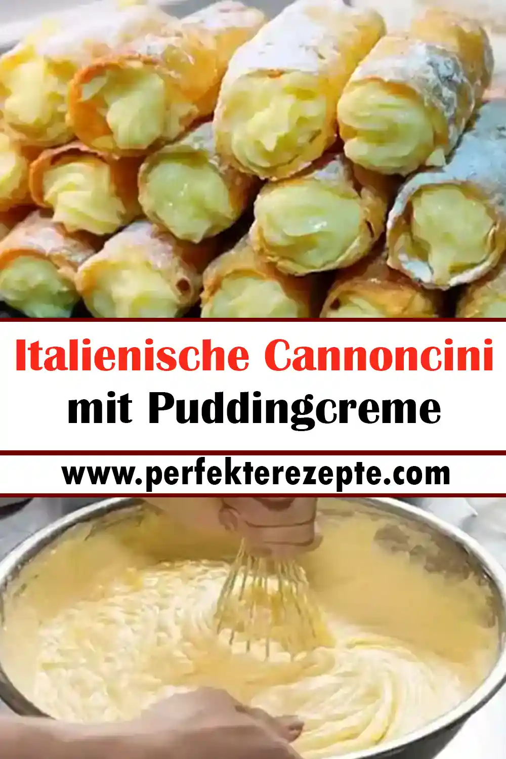 Italienische Cannoncini mit Puddingcreme Rezept