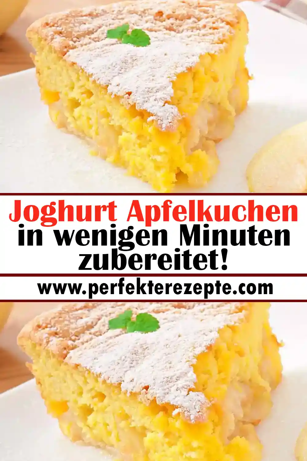 Joghurt Apfelkuchen Rezept in wenigen Minuten zubereitet!