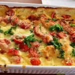 Mozzarella-Hähnchen in Basilikum-Sahnesauce Rezept