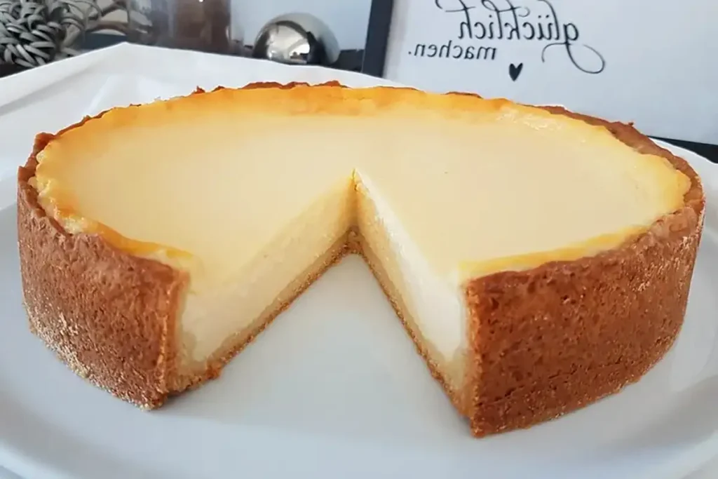 Käsekuchen mit Quark und Vanillepudding!